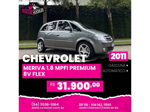 CHEVROLET - MERIVA - 2010/2011 - Cinza - R$ 31.900,00