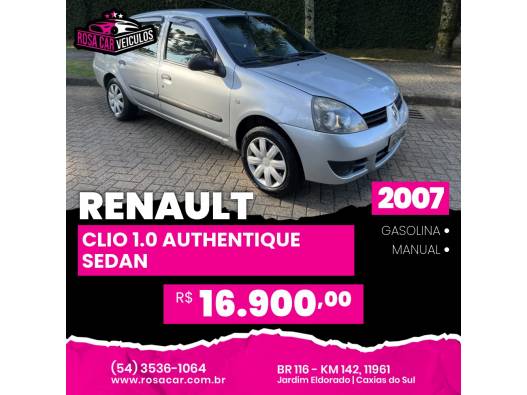 RENAULT - CLIO - 2006/2007 - Prata - R$ 16.900,00