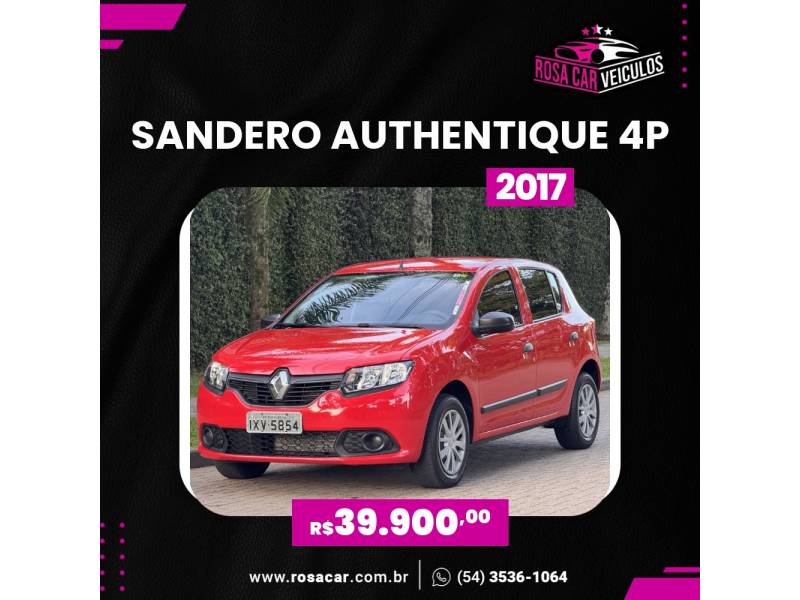 RENAULT - SANDERO - 2017/2017 - Vermelha - R$ 39.900,00