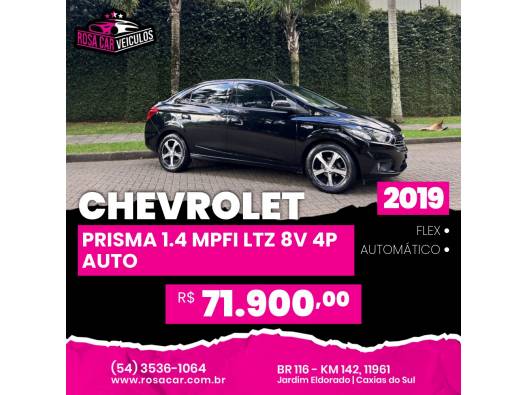 CHEVROLET - PRISMA - 2018/2019 - Preta - R$ 71.900,00