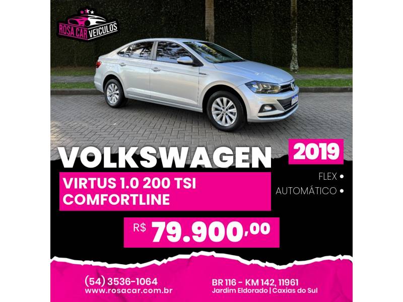 VOLKSWAGEN - VIRTUS - 2018/2019 - Prata - R$ 79.900,00
