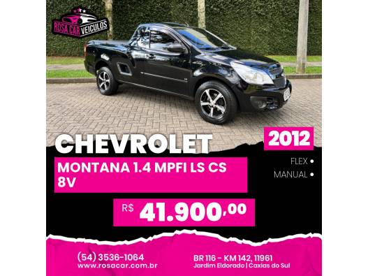 CHEVROLET - MONTANA - 2012/2012 - Preta - R$ 41.900,00