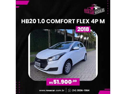 HYUNDAI - HB20 - 2018/2018 - Branca - R$ 51.900,00