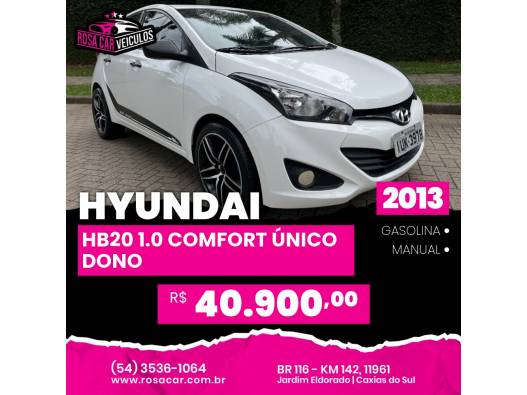 HYUNDAI - HB20 - 2013/2013 - Branca - R$ 40.900,00